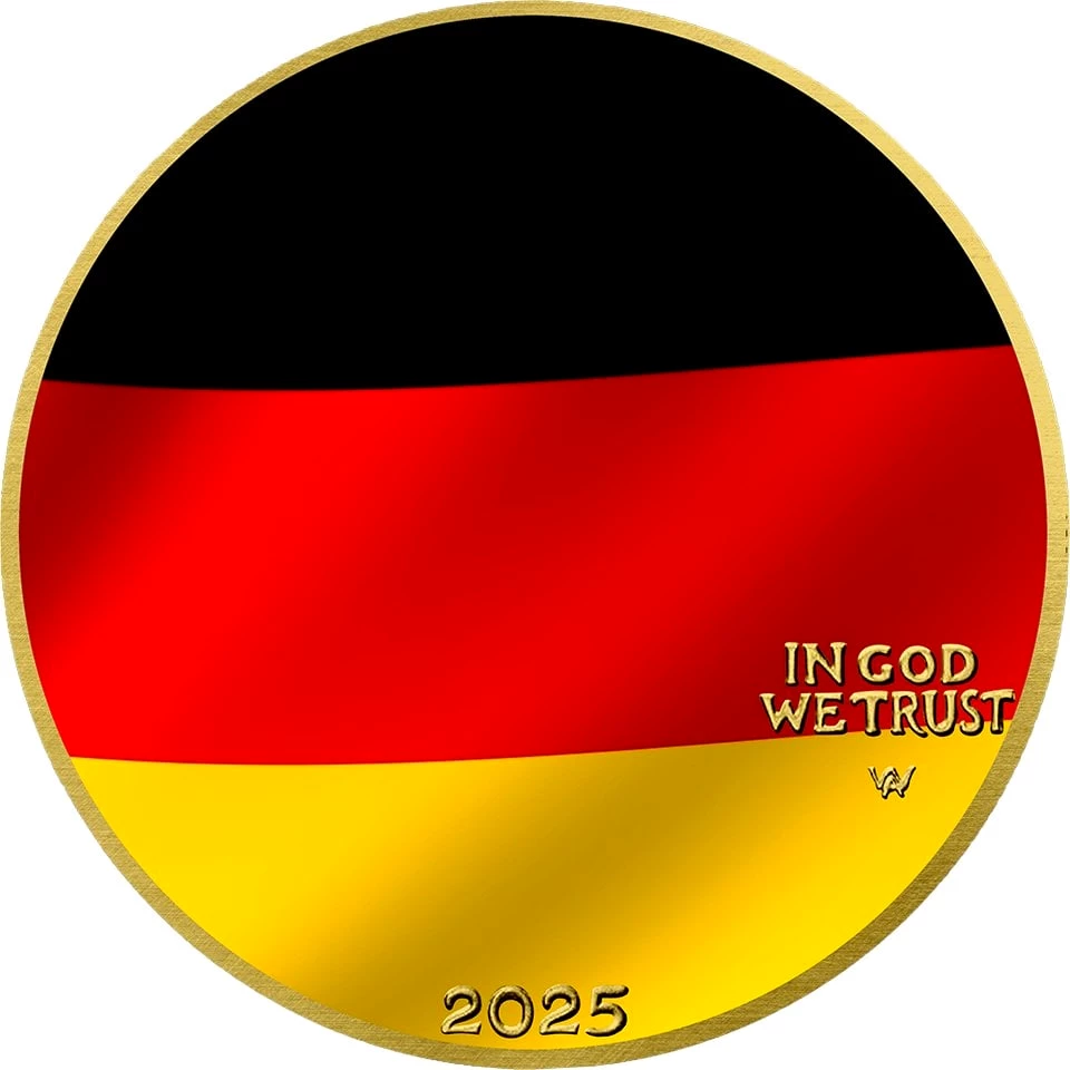 1 Unze Silber Deutschland Edition 2025 (Auflage: 100 | teilvergoldet)