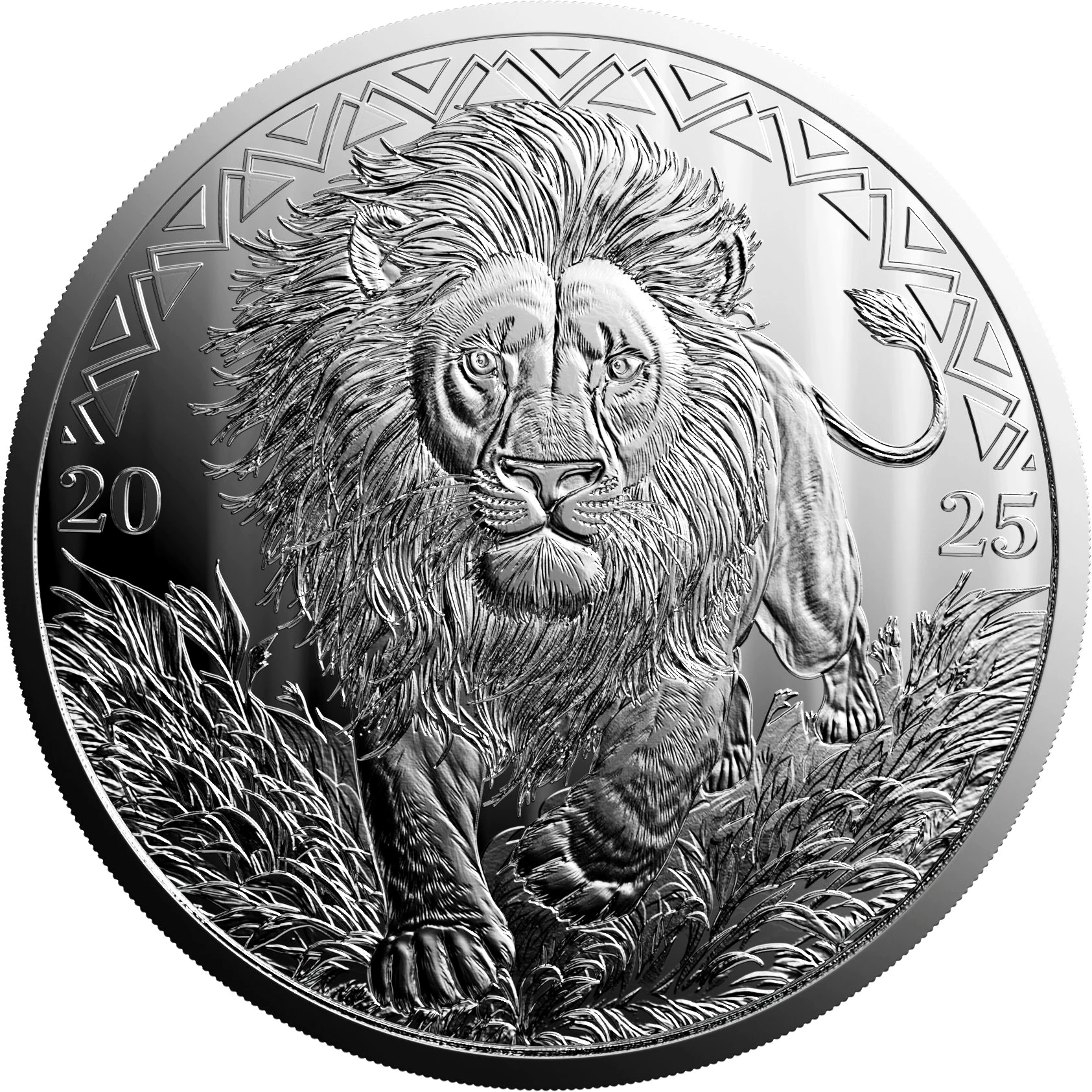 1 Unze Silber African Animals Löwe 2025 (Auflage: 5.000 | Polierte Platte)