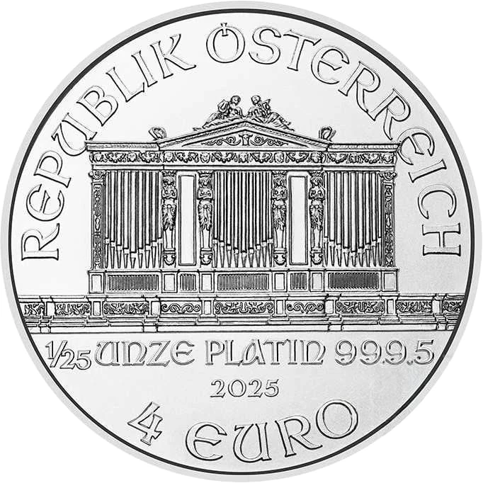 1/25 Unze Platin Wiener Philharmoniker 2025