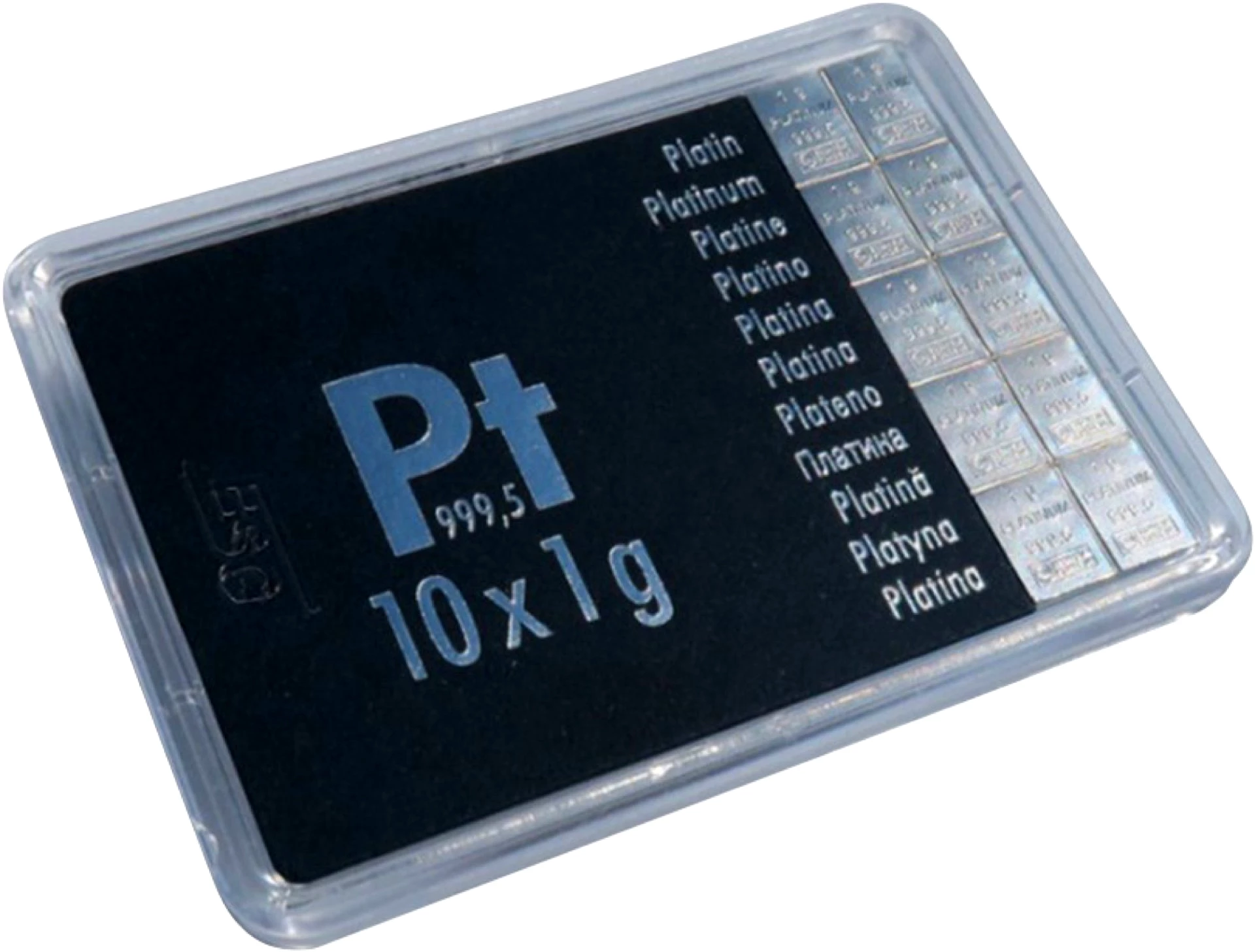 10g Platin Tafelbarren
