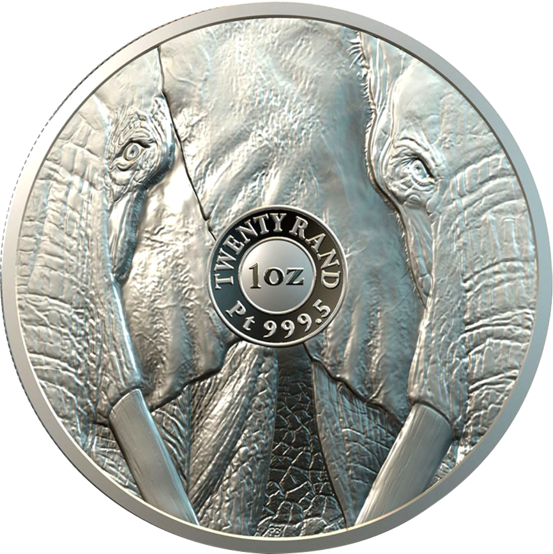 1 Unze Platin Big Five Elefant 2019 PP (Auflage: 500 | 1. Motiv | im Etui)