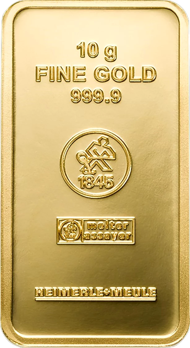 10g Goldbarren Heimerle und Meule