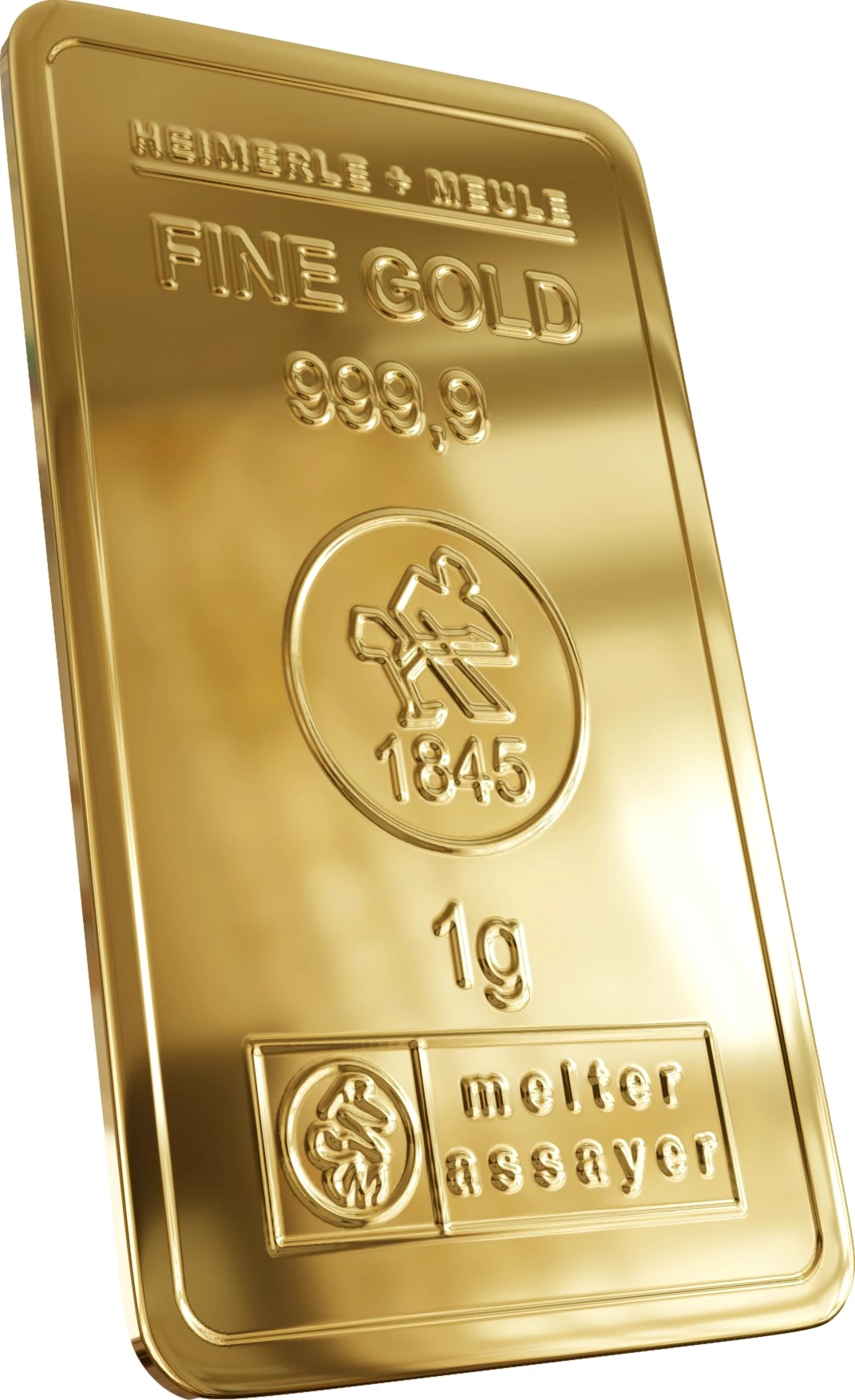 1g Goldbarren Heimerle und Meule