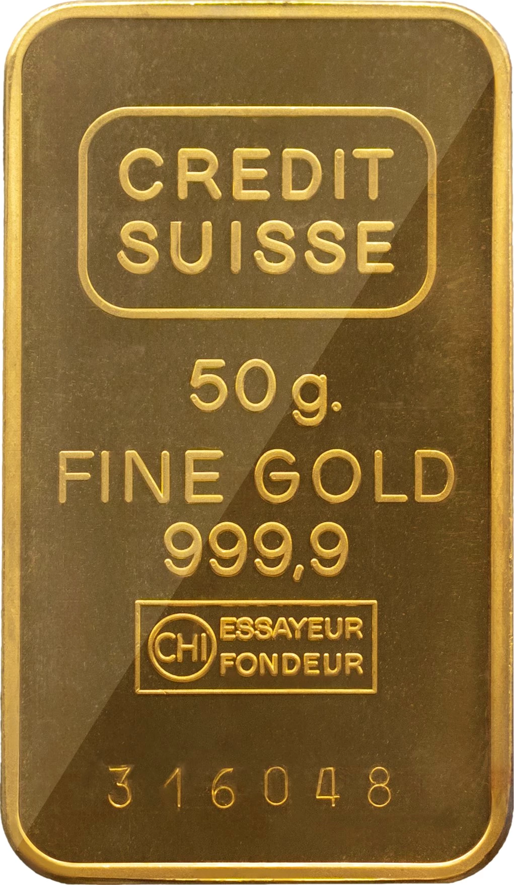 50g Goldbarren Credit Suisse
