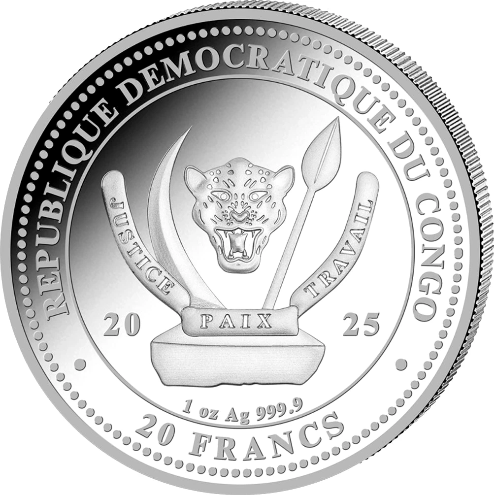 1 Unze Silber Kongo Worlds Wildlife Löwe 2025 (Auflage: 30.000)