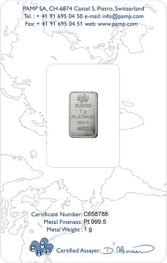 1g Platinbarren PAMP Fortuna