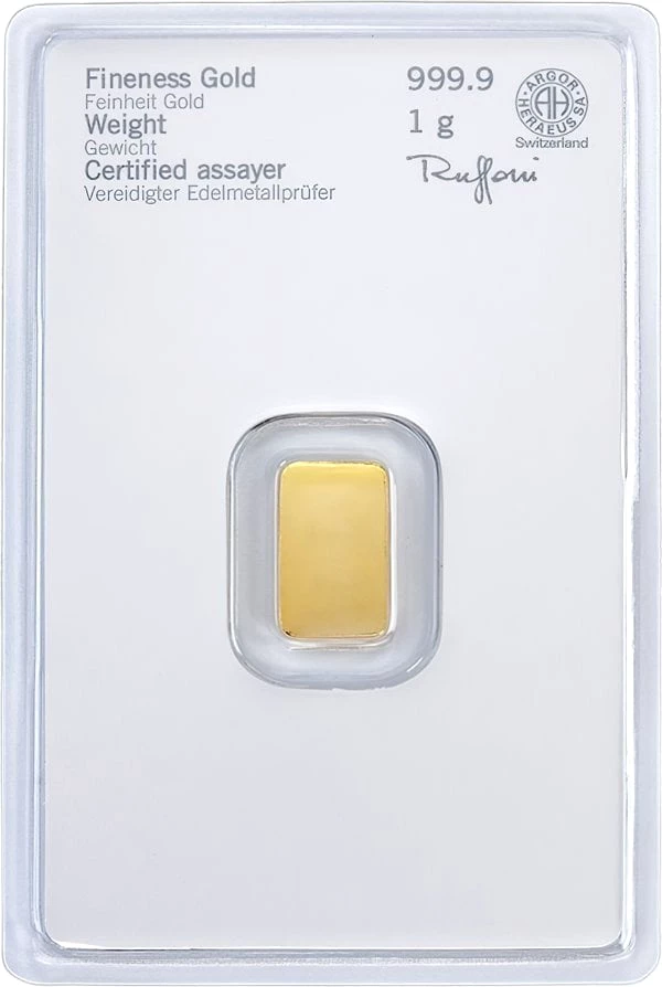 1g Goldbarren Heraeus