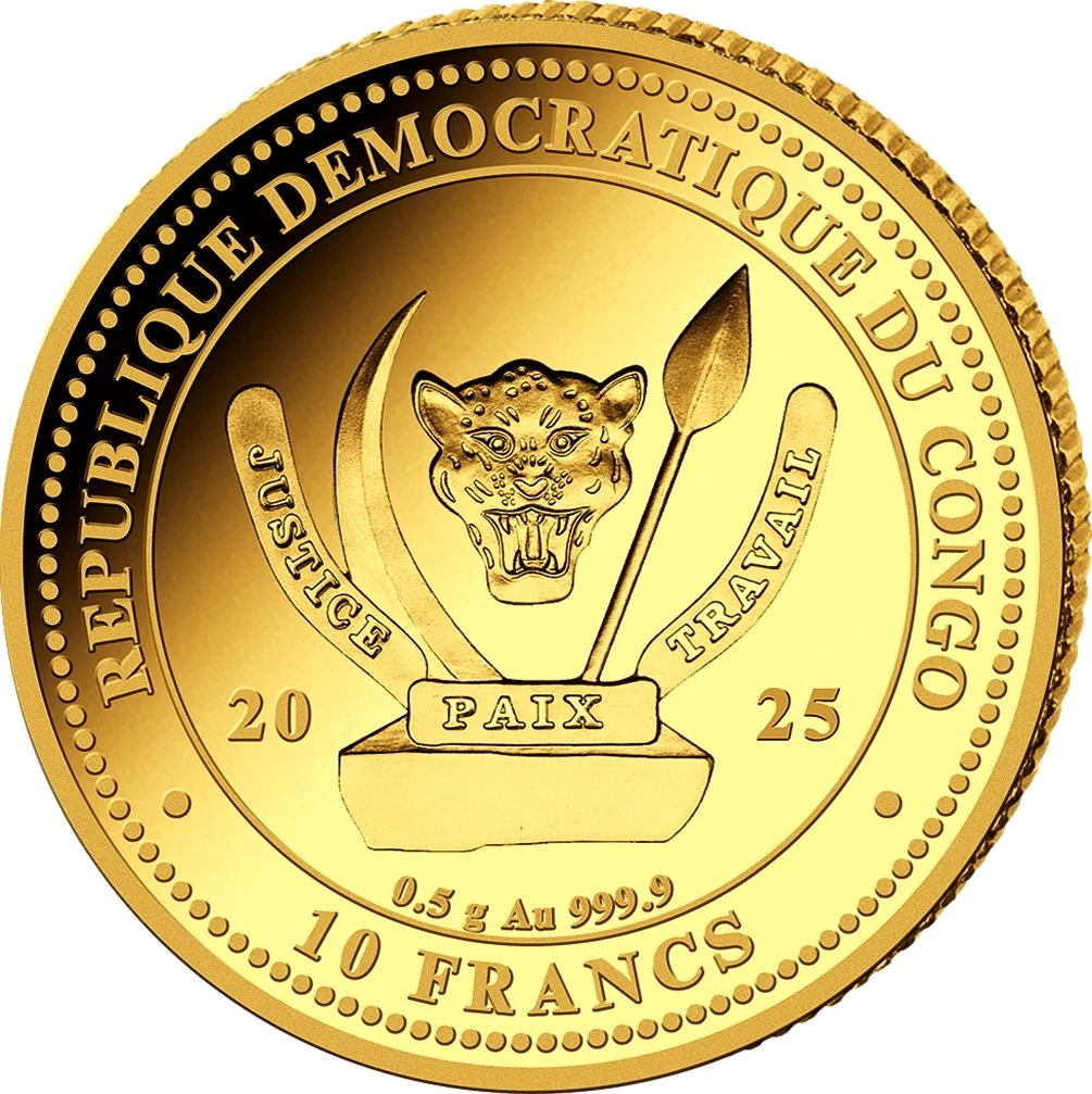 0,5g Gold Kongo World's Wildlife Löwe 2025 (Auflage: 5.000 | Polierte Platte)