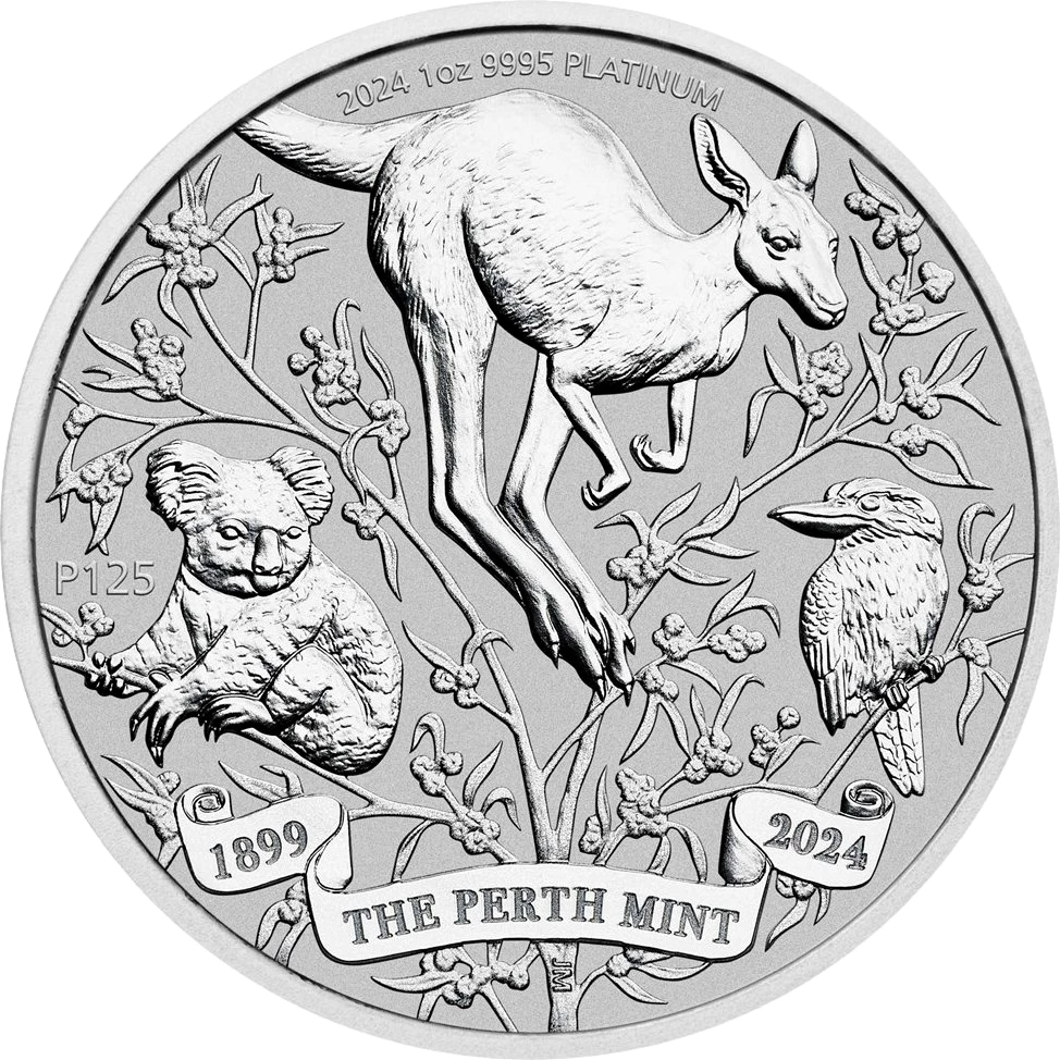 1 Unze Platin 125. Jubiläum Perth Mint 2024 (Auflage: 5.000)