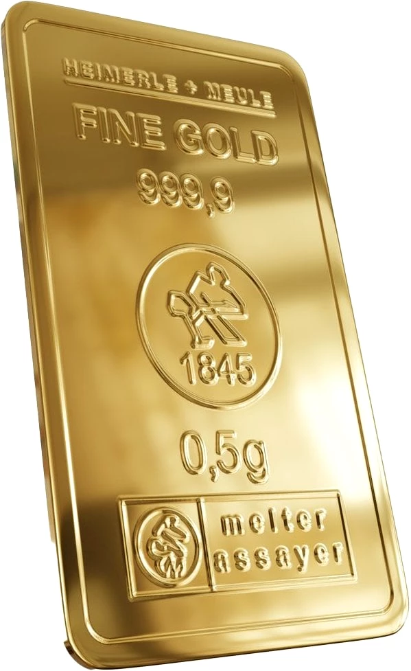 0,5g Goldbarren Heimerle und Meule