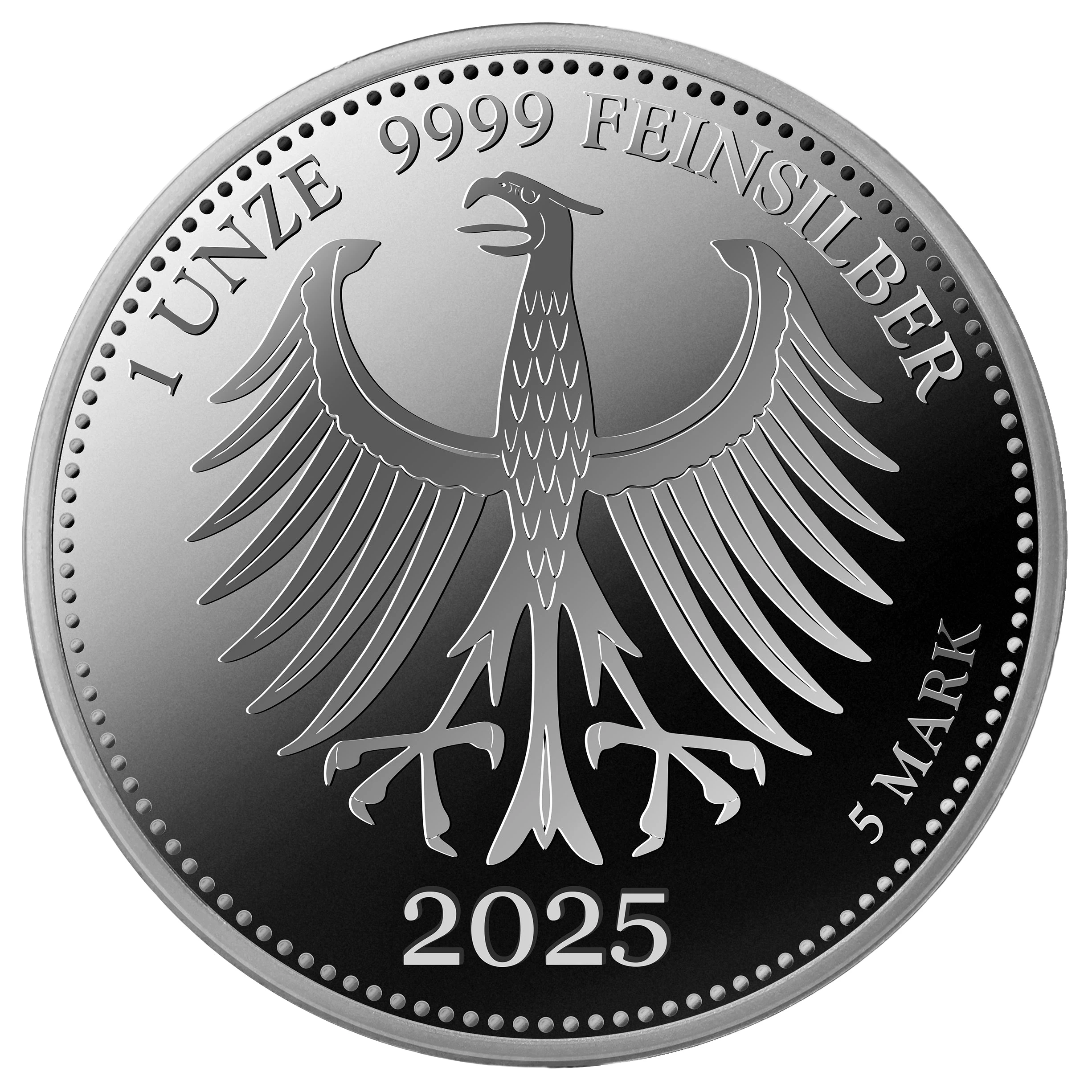 1 Unze Silber 5 Silbermark 2025 (Auflage: 5.000 | Polierte Platte)