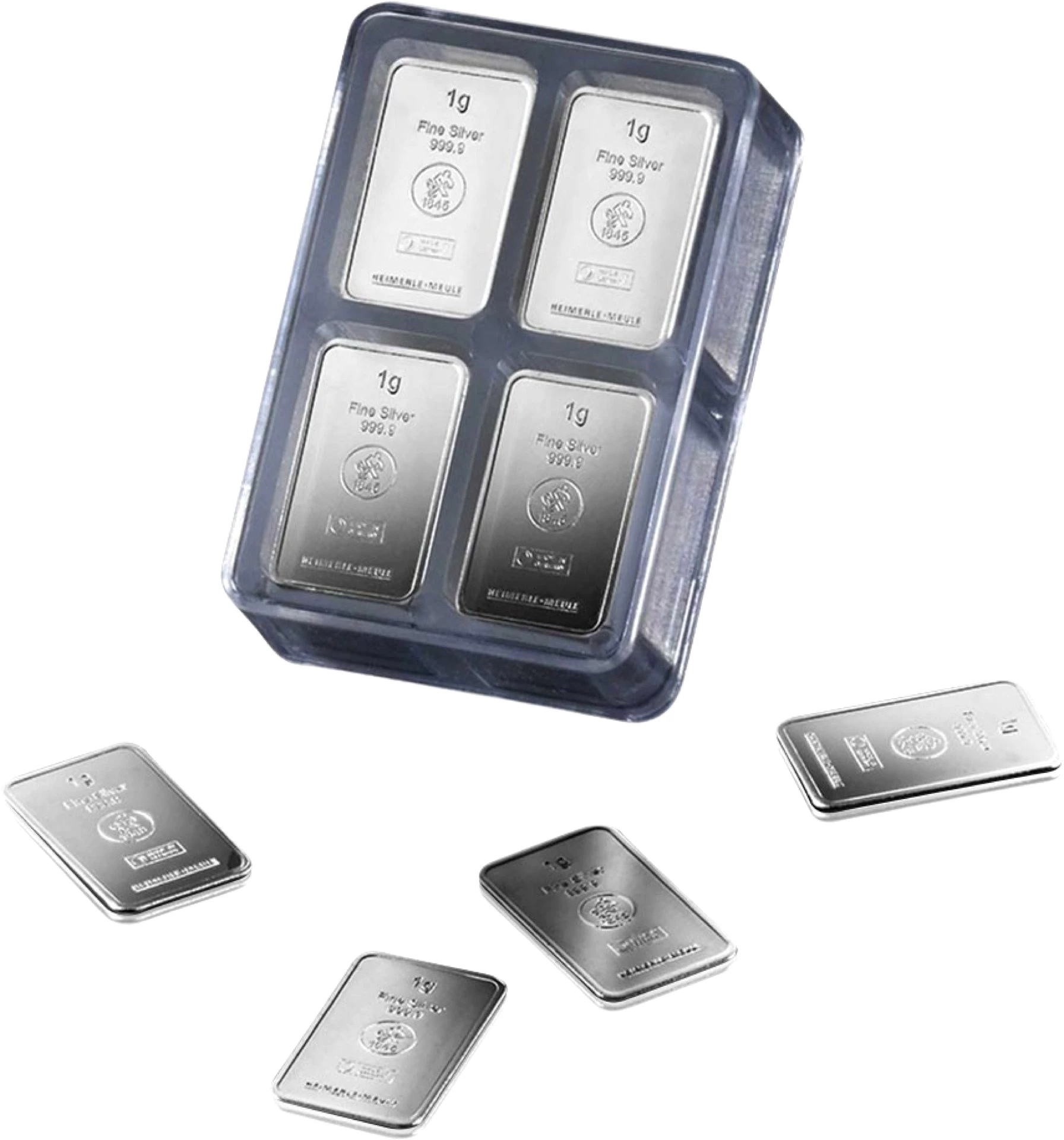 100 x 1g Silber Heimerle und Meule UnityBox