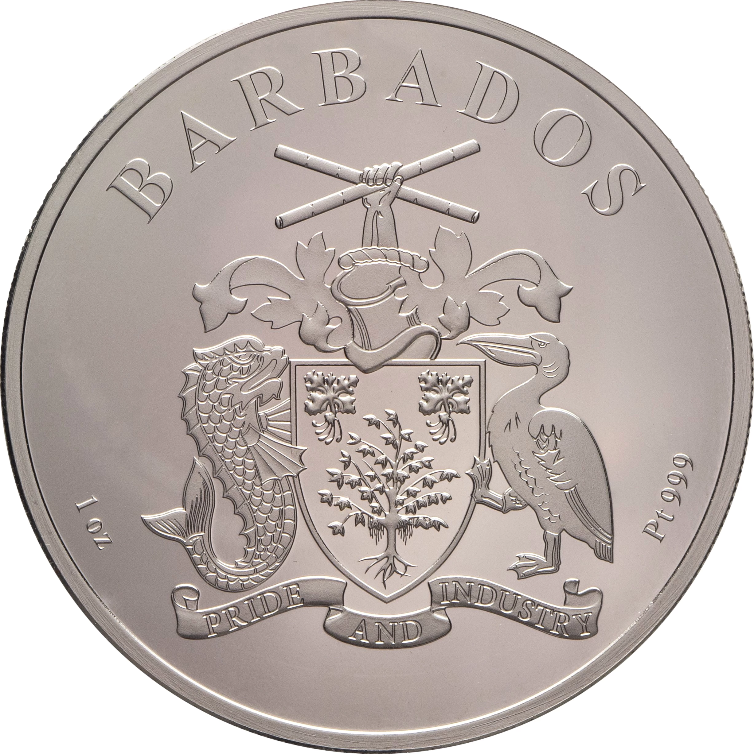 1 Unze Platin Barbados Flamingo 2022 (Auflage: 100)