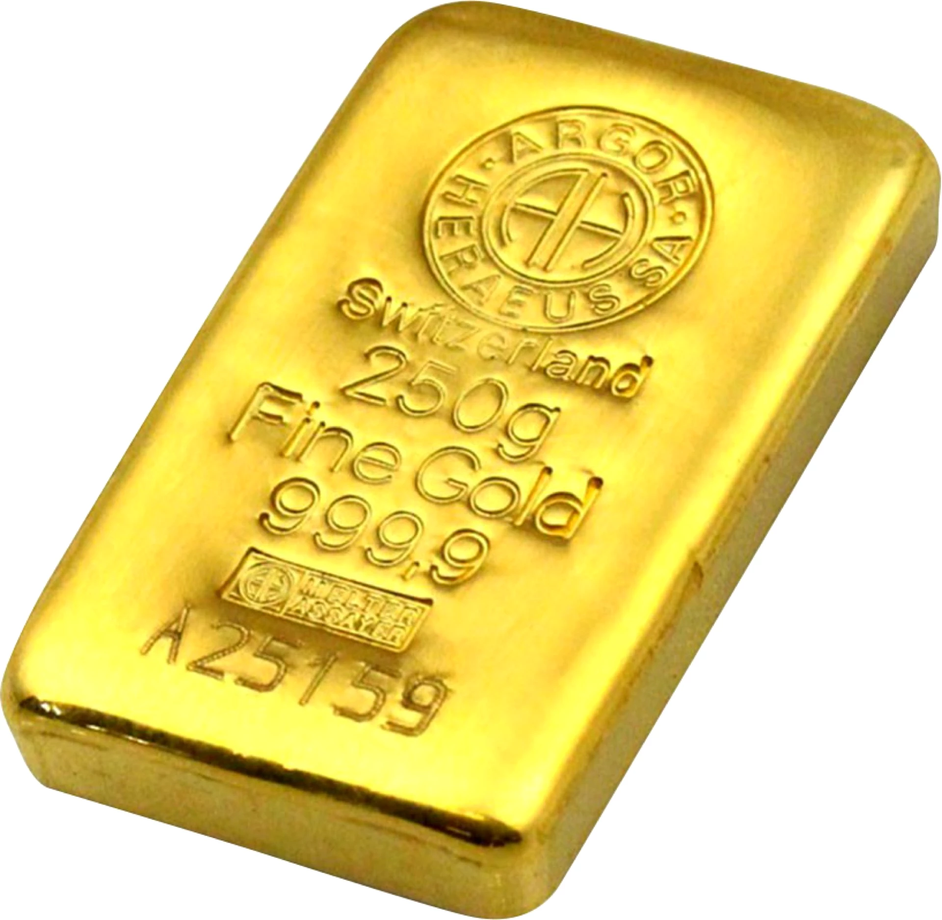 250g Goldbarren Argor Heraeus