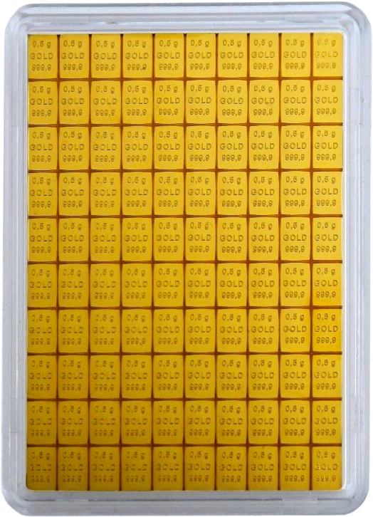 50g Gold Tafelbarren Combibarren (100 x 0,5g)