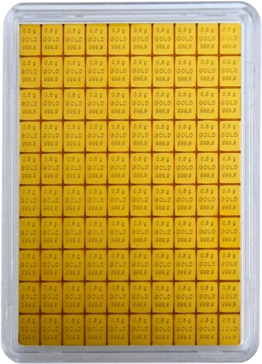 50g Gold Tafelbarren Combibarren (100 x 0,5g)