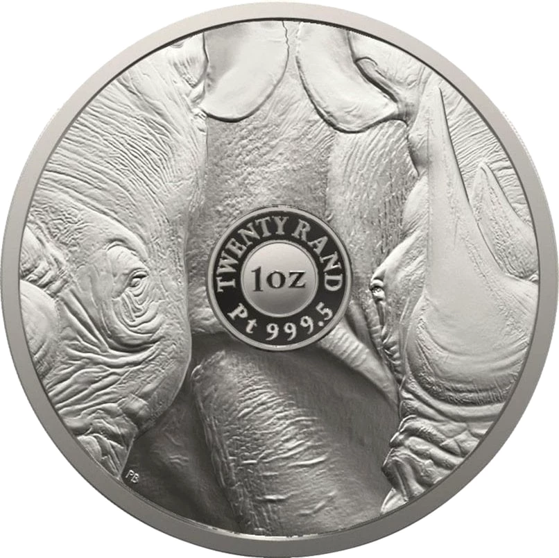 1 Unze Platin Big Five II Nashorn 2022 PP (Auflage: 500 | 3. Motiv | Polierte Platte)