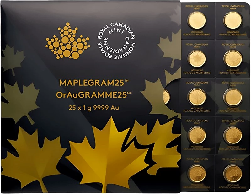 Gold Maplegram™ (25 x 1g Münzen)